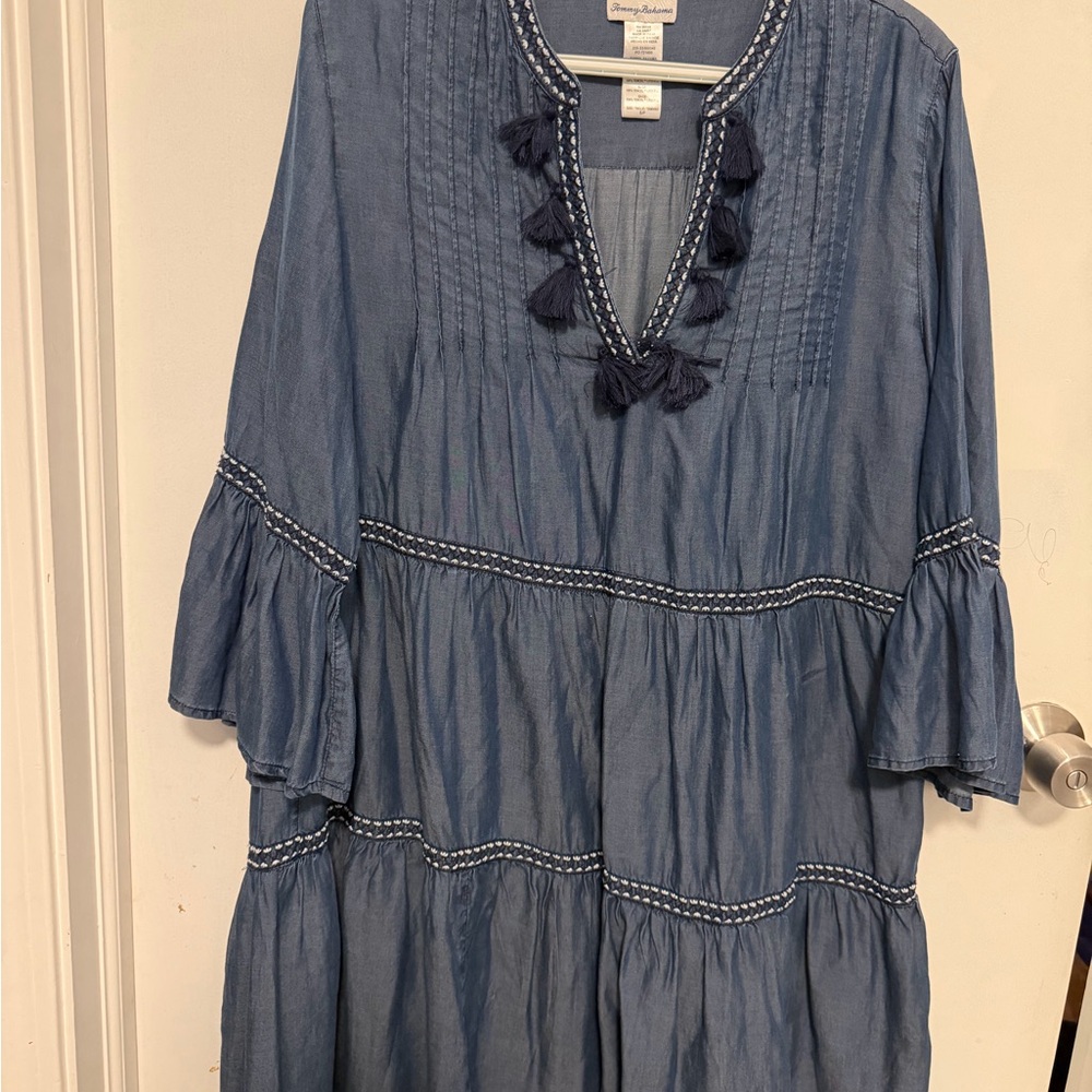 Tommy Bahama Blue Tassel Dress